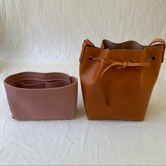 Mansur Gavriel Mini bucket bag Camello + Samorga